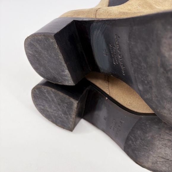 Acne Studios Jensen Suede Ankle Boots Tan Beige | Size 38 / 7.5 - Picture 14 of 16